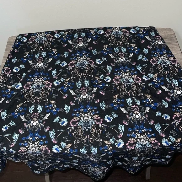 Pink Rose Halter Top Black Floral Dress Size Large - Picture 7 of 7